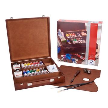 Van Gogh acrylverf startpakket + tafelezel + 2 doeken Nieuw!, Enlèvement, Neuf, Peinture acrylique