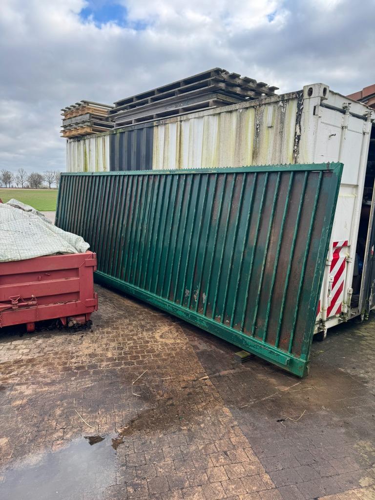 schuifpoort 6 .70 mt hoogte 2.00, Tuin en Terras, Tuinpoorten, Gebruikt, Schuifpoort, Staal, 200 cm of meer, 200 cm of meer, Ophalen of Verzenden