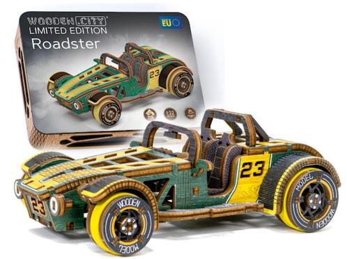 3D Houten Puzzel Auto Roadster - DIY Wood Puzzles Color, Hobby en Vrije tijd, Modelbouw | Auto's en Voertuigen, Nieuw, Auto, Overige merken