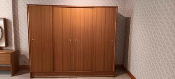 Vintage retro kleerklast, Ophalen, Zo goed als nieuw, Met hangruimte