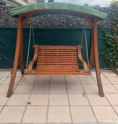 Blumfeldt Tahiti tuinschommel, Tuin en Terras, Tuinbanken, Gebruikt, Hout, Schommelbank, Ophalen