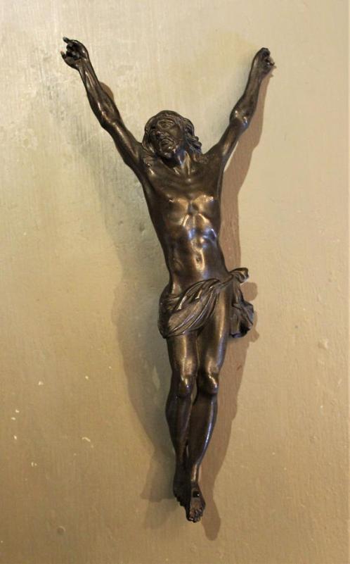 Grote Jansenistische Christus in brons, Antiek en Kunst, Kunst | Beelden en Houtsnijwerken, Ophalen of Verzenden