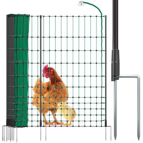 VOSS.farming farmNET+ 50meter, 112cm, groen, 20 palen met du, Dieren en Toebehoren, Overige Dieren-accessoires, Zo goed als nieuw
