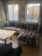 Zetel met afwasbare hoezen,donker grijs ,altijd deken in gel, Huis en Inrichting, Ophalen of Verzenden, Gebruikt, Stof