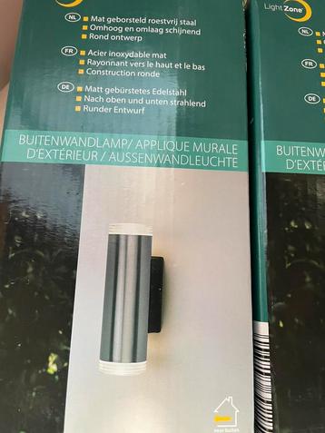 Buitenlampen 2 stuks, Tuin en Terras, Buitenverlichting, Ophalen, Nieuw