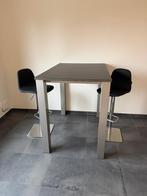 Table haute avec 2 tabourets en cuir, Enlèvement, Neuf