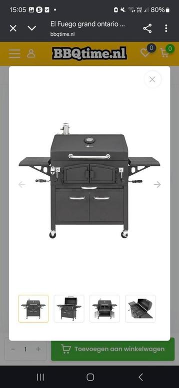 El Fuego Grand Ontario houtskool barbeque bbq met hoes NIEUW beschikbaar voor biedingen