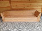 Unieke loungebank met schuine armleuningen van douglashout, Ophalen, Nieuw, Hout