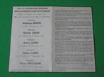 WO2 gefusilleerd 1944 te OOSTAKKER, Verzamelen, Bidprentjes en Rouwkaarten, Ophalen of Verzenden, Bidprentje