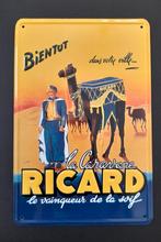 Plaque/tôle serigraphiée ricard, Comme neuf