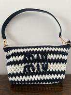 Crochet bag look a like wit/blauw, Ophalen