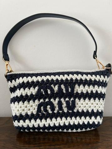 Crochet bag look a like wit/blauw beschikbaar voor biedingen