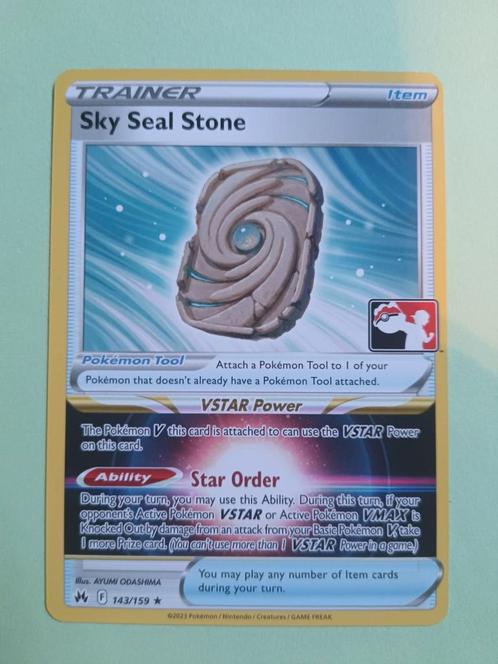 143 Sky Seal Stone (PPS4) - Crown Zenith - Pokémon, Hobby & Loisirs créatifs, Jeux de cartes à collectionner | Pokémon, Enlèvement ou Envoi