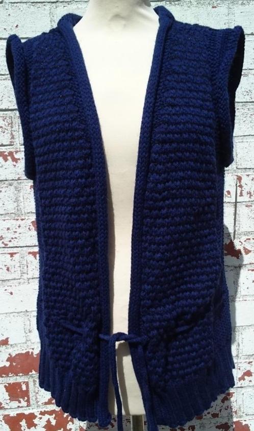 vest / gilet gemeleerd donker fel blauw / zwart NIEUW, Kleding | Dames, Truien en Vesten, Nieuw, Maat 38/40 (M), Blauw, Ophalen of Verzenden