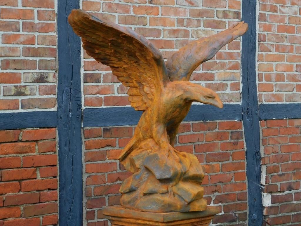 Grote Adelaar - Oxide - Vol Steen, Tuin en Terras, Tuinbeelden, Dierenbeeld, Steen, Ophalen of Verzenden