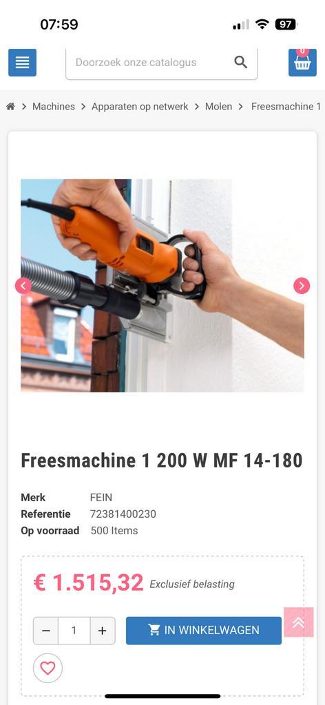 Fein montagefrees MF14-180, Doe-het-zelf en Bouw, Gereedschap | Machine-onderdelen en Toebehoren, Zo goed als nieuw, Ophalen of Verzenden