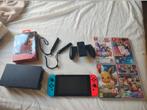 Nintendo Switch parfaite avec accessoires et 4 jeux, Consoles de jeu & Jeux vidéo, Comme neuf, Enlèvement, Switch Original, Avec jeux