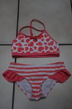 Bikini - Roze-wit badpak T122/128 of 7/8 jaar TB, Meisje, Badpak, Zo goed als nieuw, Ophalen of Verzenden