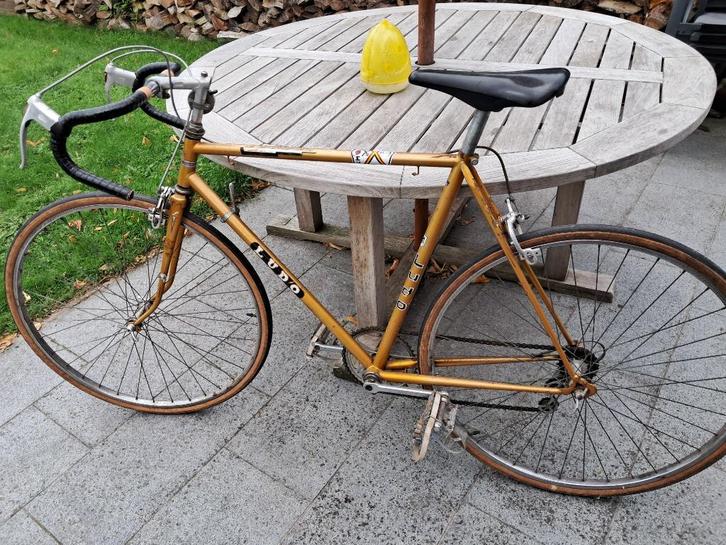 oude retrofiets (omgebouwd naar koersstijl, Fietsen en Brommers, Fietsen | Heren | Sportfietsen en Toerfietsen, Gebruikt, Overige merken
