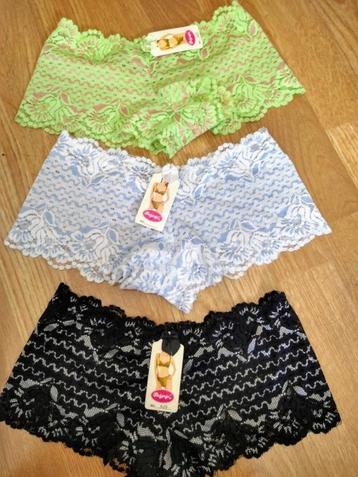 3 nieuwe lingerie shortjes  beschikbaar voor biedingen