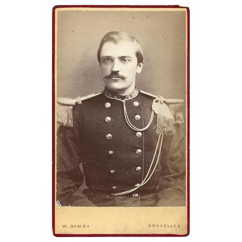 CDV Belgisch soldaat - Brussel, Verzamelen, Militaria | Algemeen, Landmacht, Foto of Poster, Ophalen of Verzenden