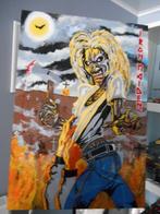 Schilderij Iron Maiden (geschilderd achter glas), Verzamelen, Merken en Reclamevoorwerpen, Nieuw, Overige typen, Ophalen