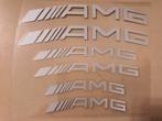 Set van 6x Mercedes remklauw cover stickers > zwart of wit, Ophalen of Verzenden
