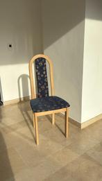 Set van 6 eetkamerstoelen, Huis en Inrichting, Ophalen, Hout, Gebruikt, Blauw