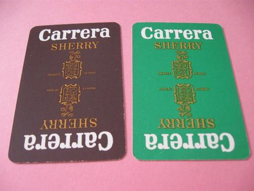 2 losse speelkaarten Sherry Carrera (126), Verzamelen, Speelkaarten, Jokers en Kwartetten, Zo goed als nieuw, Speelkaart(en), Ophalen of Verzenden