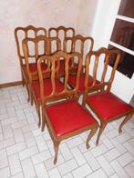 lot de 6 chaises bois et rouge pour salle a manger ., Enlèvement, Rouge, Bois