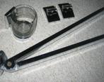 Inox dubbele handdoekhouder+ Beker + 2 houders, Ophalen, Zo goed als nieuw