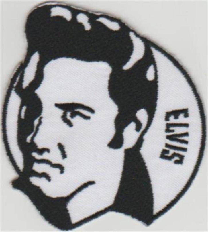 Elvis stoffen opstrijk patch embleem #4, Verzamelen, Muziek, Artiesten en Beroemdheden, Nieuw, Kleding, Verzenden