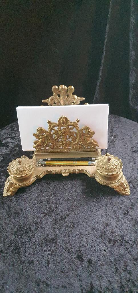 Prachtige antieke inktpothouder/ bureauset, Antiek en Kunst, Antiek | Kantoor en Zakelijk, Ophalen