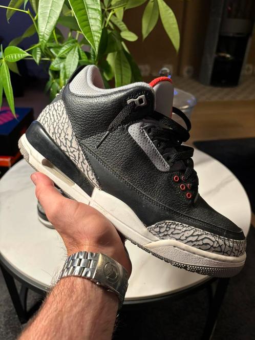 Jordan 3 Zwart Cement 2017 45, Kleding | Heren, Schoenen, Zo goed als nieuw, Sneakers, Zwart, Ophalen of Verzenden