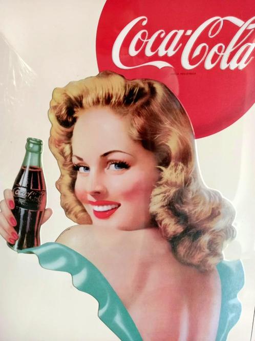 Panneau d'affichage en étain Coca Cola, Collections, Marques & Objets publicitaires, Comme neuf, Panneau publicitaire, Enlèvement