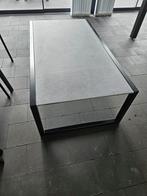 Table basse design noire avec carreaux de céramique., Comme neuf, Enlèvement