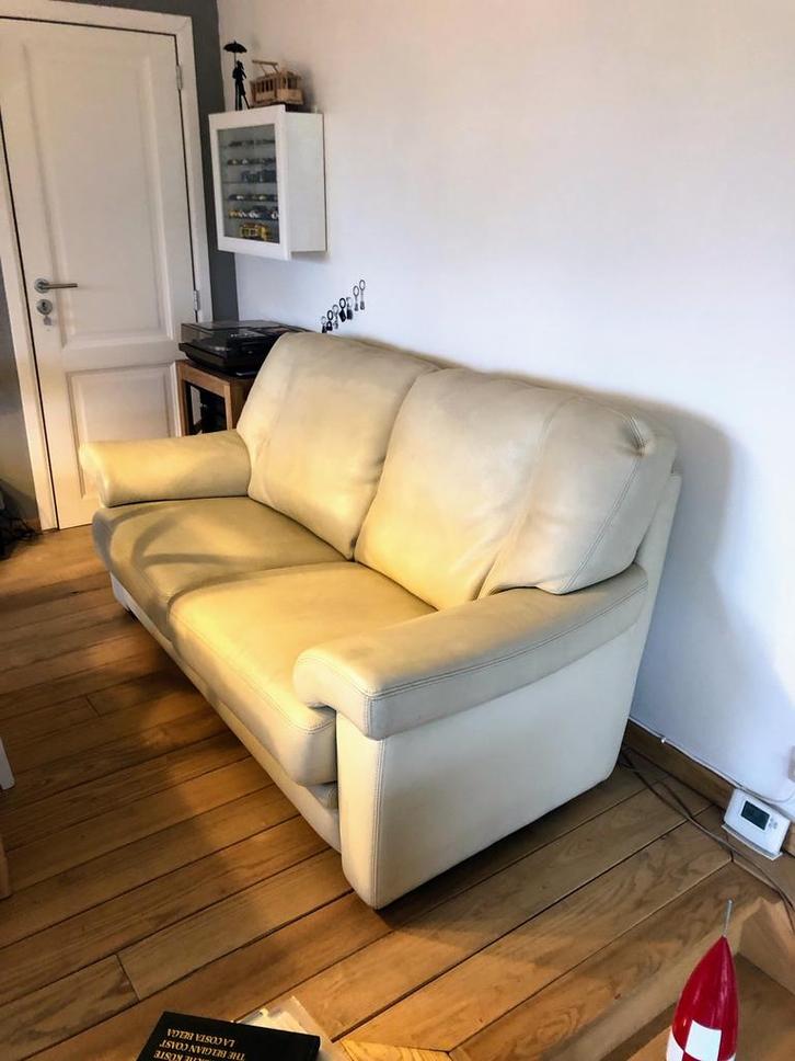 Canapé cuir Burov-Paris, Huis en Inrichting, Zetels | Zetels en Chaises Longues, Gebruikt, Driepersoons, 150 tot 200 cm, 75 tot 100 cm