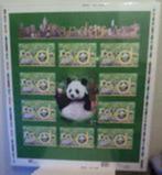10 Pandapostzegels op een kaart + enveloppe, Ophalen, Postfris, Dier of Natuur