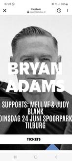 4 tickets Bryan Adams, Spoorpark Tilburg op 24 juni 2025, Tickets en Kaartjes, Concerten | Nederlandstalig, Juni