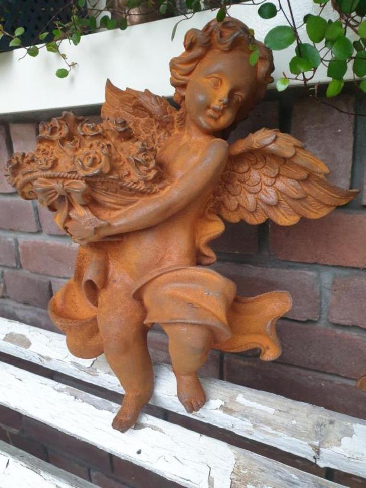 tuindecoratie , engel gietijzer, Tuin en Terras, Tuinwanddecoratie, Nieuw, Ophalen of Verzenden