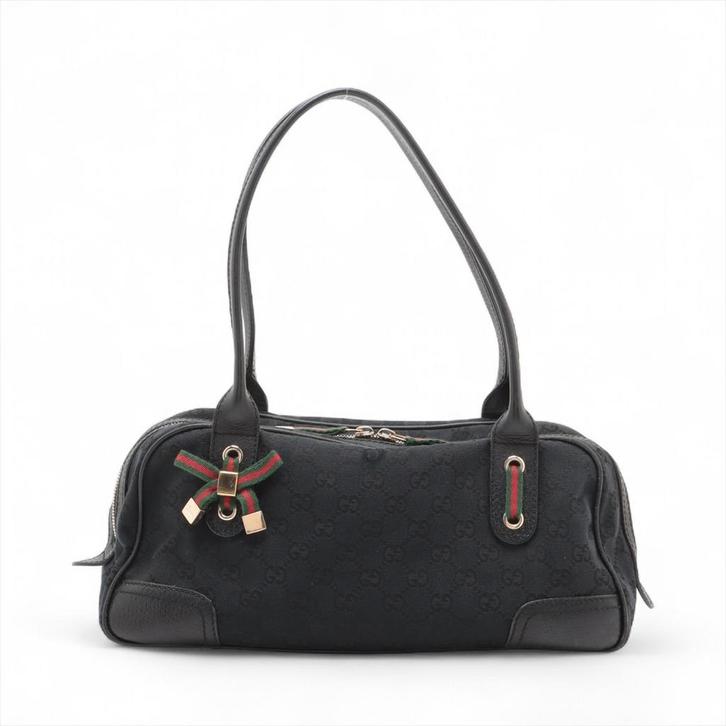Gucci GG Princy Boston tas, Handtassen en Accessoires, Tassen | Damestassen, Gebruikt, Handtas, Zwart, Verzenden