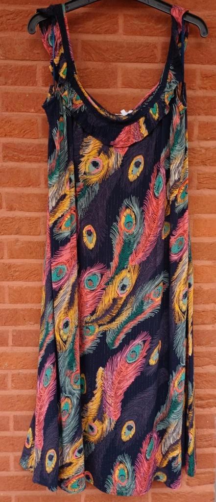 Lange heerlijke zomerjurk Paprika 4 50-52, Kleding | Dames, Jurken, Gedragen, Overige kleuren, Onder de knie, Ophalen of Verzenden