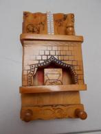 Thermometer/sleutelrekje/kapstokje op massief houten blokje, Huis en Inrichting, Binnenthermometer, Nieuw, Ophalen of Verzenden