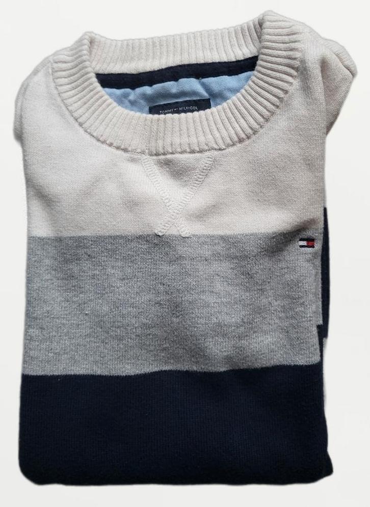 Tommy Hilfiger damestrui — maat M — blauw/grijs/wit, Kleding | Dames, Truien en Vesten, Gedragen, Maat 38/40 (M), Blauw, Ophalen of Verzenden