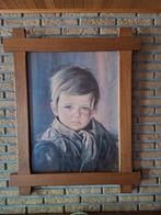 Giovanni Bragolin huilend kind in houten kader, Antiek en Kunst, Ophalen of Verzenden