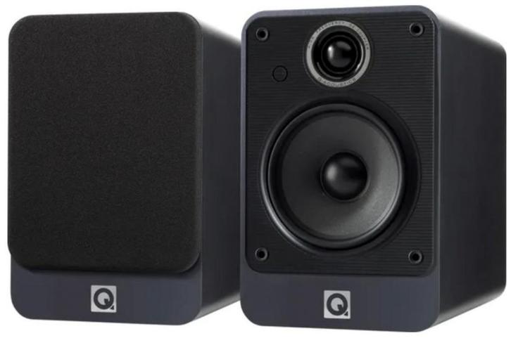 Q Acoustics 2020i Gris foncé (la paire), Audio, Tv en Foto, Luidsprekerboxen, Gebruikt, Front, Rear of Stereo speakers, 60 tot 120 watt