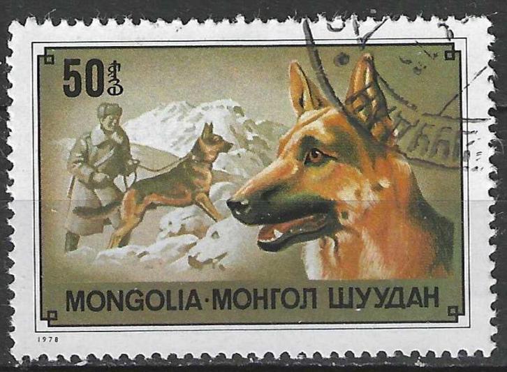 Mongolie 1978 - Yvert 977 - Honden en hun ras. (ST), Postzegels en Munten, Postzegels | Azië, Gestempeld, Verzenden