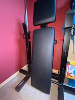 Banc de fitness avec poids , haltères et barre, Sports & Fitness, Comme neuf, Jambes