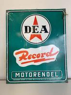 DEA Record motor olie reclamebord, Verzamelen, Reclamebord, Gebruikt, Ophalen of Verzenden