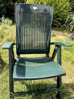 Plastic tuinstoelen met hoes - 6 stuks - groen, Tuin en Terras, Tuinstoelen, Ophalen, Gebruikt, Plastic, Verstelbaar